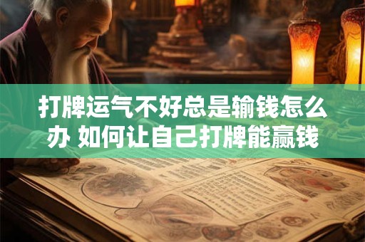 打牌运气不好总是输钱怎么办 如何让自己打牌能赢钱