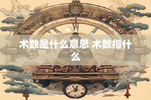 术数是什么意思 术数指什么