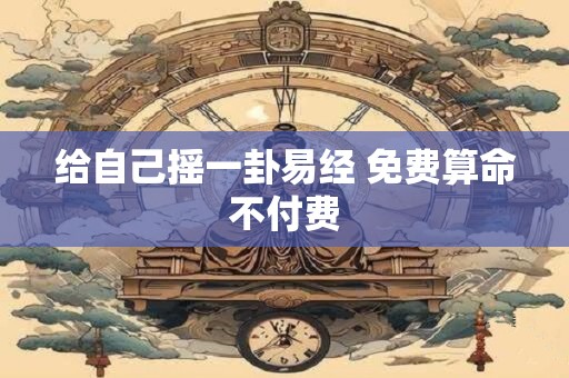 给自己摇一卦易经 免费算命不付费