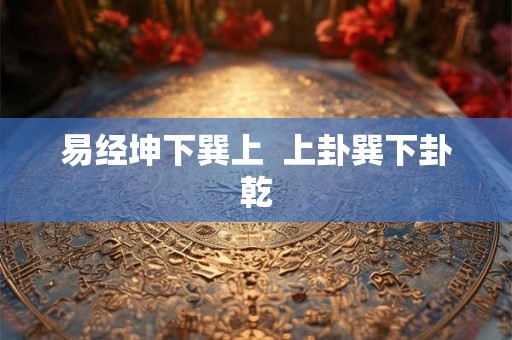 易经坤下巽上  上卦巽下卦乾