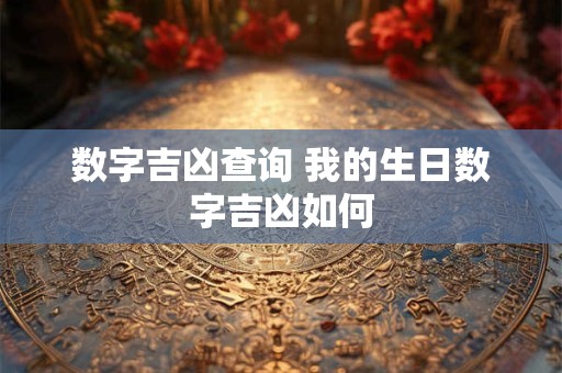 数字吉凶查询 我的生日数字吉凶如何