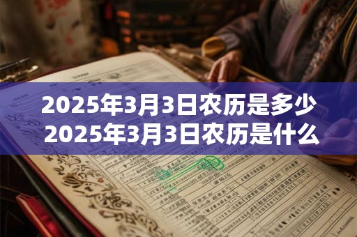 2025年3月3日农历是多少 2025年3月3日农历是什么