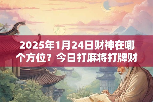 2025年1月24日财神在哪个方位？今日打麻将打牌财运方位