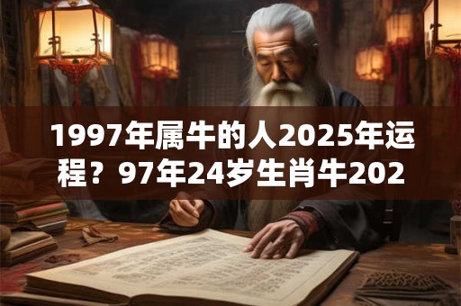 1997年属牛的人2025年运程？97年24岁生肖牛2025年运势