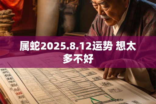 属蛇2025.8.12运势 想太多不好