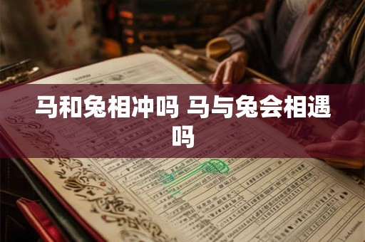 马和兔相冲吗 马与兔会相遇吗