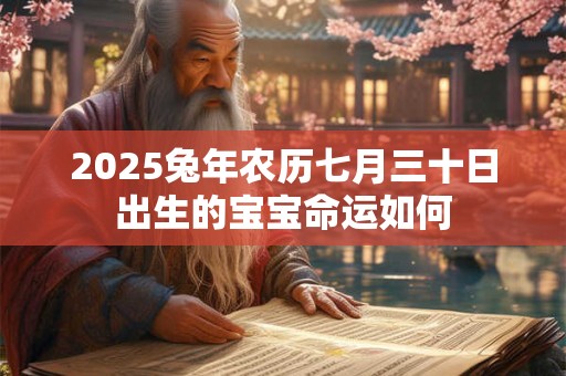 2025兔年农历七月三十日出生的宝宝命运如何