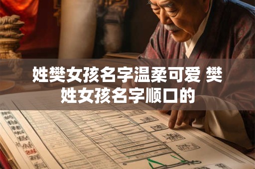 姓樊女孩名字温柔可爱 樊姓女孩名字顺口的
