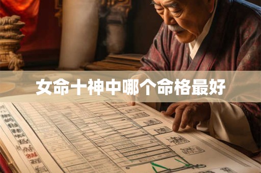 女命十神中哪个命格最好