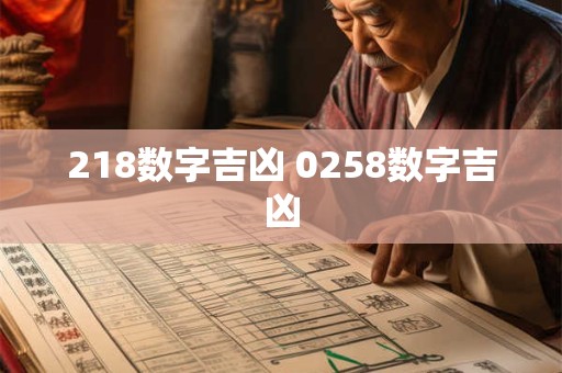 218数字吉凶 0258数字吉凶