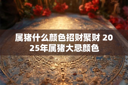 属猪什么颜色招财聚财 2025年属猪大忌颜色