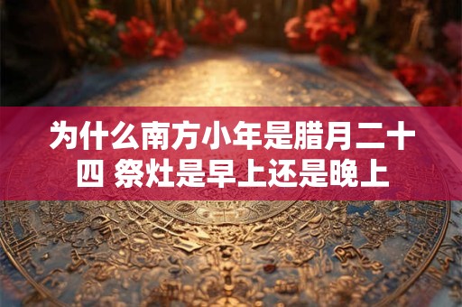 为什么南方小年是腊月二十四 祭灶是早上还是晚上 为什么南方小年是腊月二十四 祭灶是早上还是晚上
