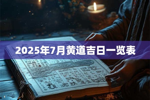 2025年7月黄道吉日一览表