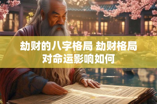 劫财的八字格局 劫财格局对命运影响如何