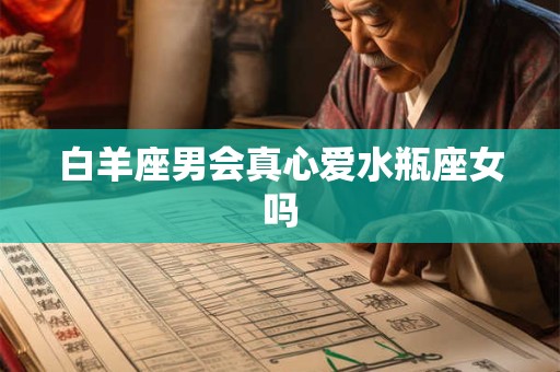 白羊座男会真心爱水瓶座女吗