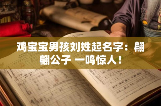鸡宝宝男孩刘姓起名字：翩翩公子 一鸣惊人！