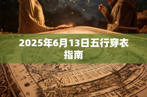 2025年6月13日五行穿衣指南