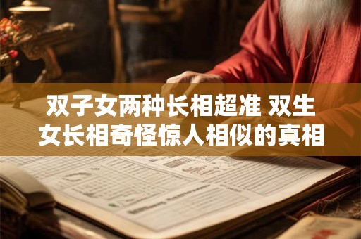 双子女两种长相超准 双生女长相奇怪惊人相似的真相
