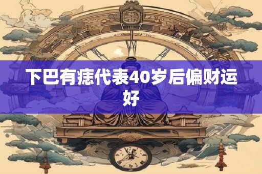下巴有痣代表40岁后偏财运好