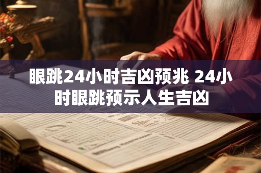 眼跳24小时吉凶预兆 24小时眼跳预示人生吉凶