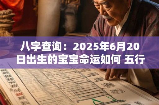 八字查询：2025年6月20日出生的宝宝命运如何 五行缺什么