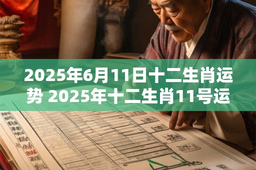 2025年6月11日十二生肖运势 2025年十二生肖11号运势如何