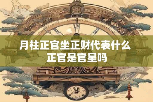 月柱正官坐正财代表什么 正官是官星吗 月柱正官坐正财代表什么 正官是官星吗