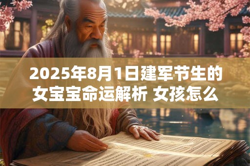 2025年8月1日建军节生的女宝宝命运解析 女孩怎么八字取名