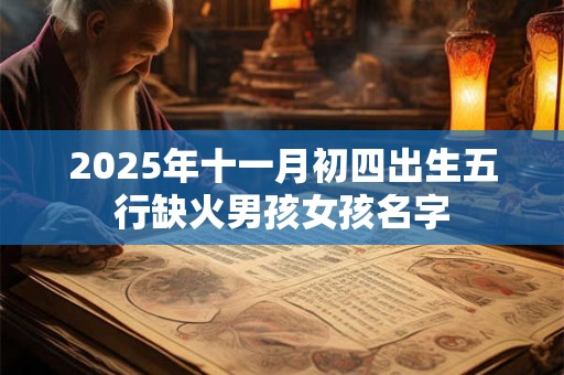 2025年十一月初四出生五行缺火男孩女孩名字