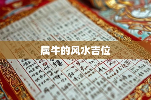 属牛的风水吉位