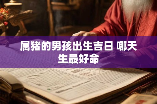 属猪的男孩出生吉日 哪天生最好命