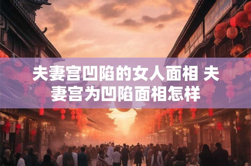 夫妻宫凹陷的女人面相 夫妻宫为凹陷面相怎样