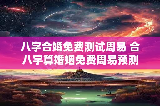 八字合婚免费测试周易 合八字算婚姻免费周易预测
