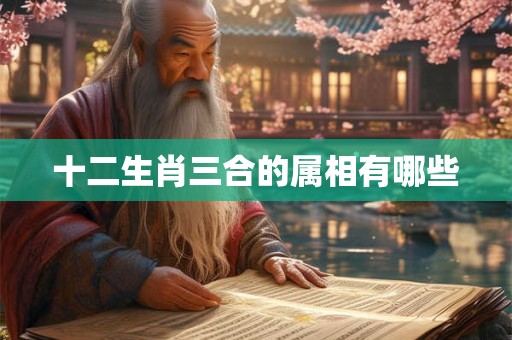 十二生肖三合的属相有哪些