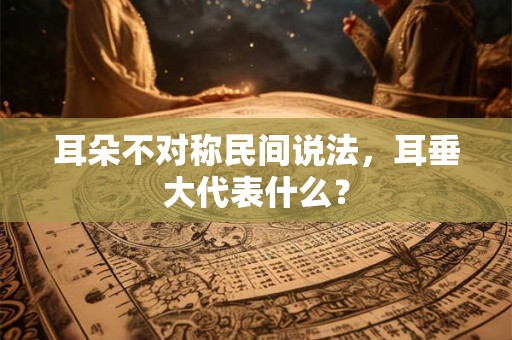 耳朵不对称民间说法，耳垂大代表什么？