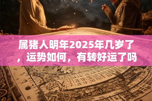 属猪人明年2025年几岁了，运势如何，有转好运了吗？