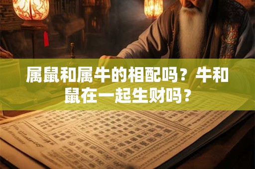 属鼠和属牛的相配吗？牛和鼠在一起生财吗？