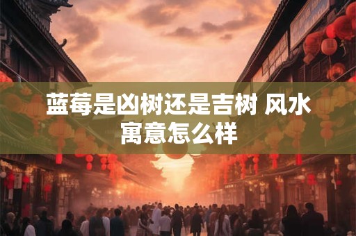蓝莓是凶树还是吉树 风水寓意怎么样
