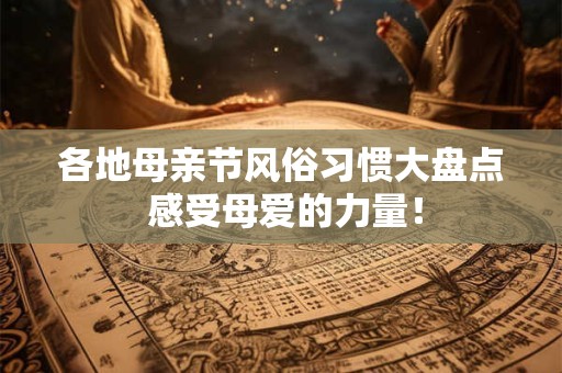 各地母亲节风俗习惯大盘点 感受母爱的力量！
