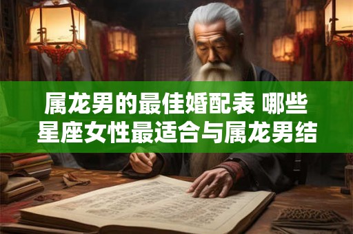 属龙男的最佳婚配表 哪些星座女性最适合与属龙男结为最佳婚配