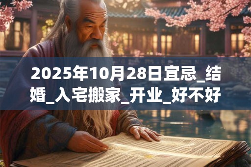 2025年10月28日宜忌_结婚_入宅搬家_开业_好不好？