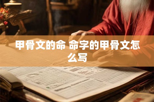 甲骨文的命 命字的甲骨文怎么写