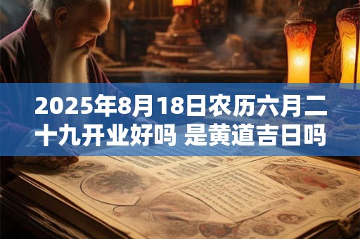 2025年8月18日农历六月二十九开业好吗 是黄道吉日吗