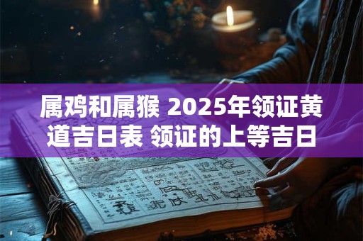 属鸡和属猴 2025年领证黄道吉日表 领证的上等吉日 属鸡和属猴 2025年领证黄道吉日表 领证的上等吉日