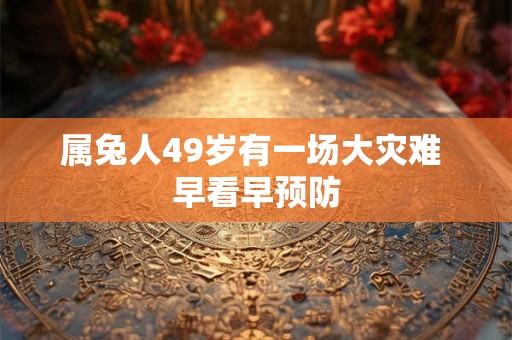 属兔人49岁有一场大灾难 早看早预防