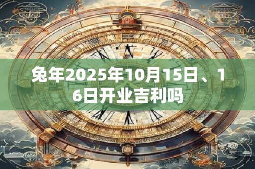 兔年2025年10月15日、16日开业吉利吗