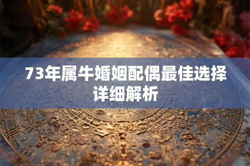 73年属牛婚姻配偶最佳选择详细解析
