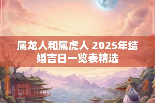 属龙人和属虎人 2025年结婚吉日一览表精选