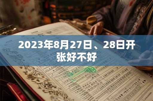 2023年8月27日、28日开张好不好