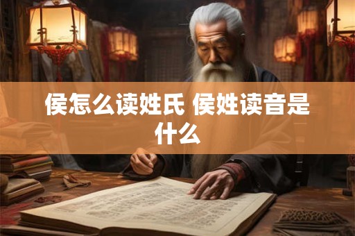 侯怎么读姓氏 侯姓读音是什么